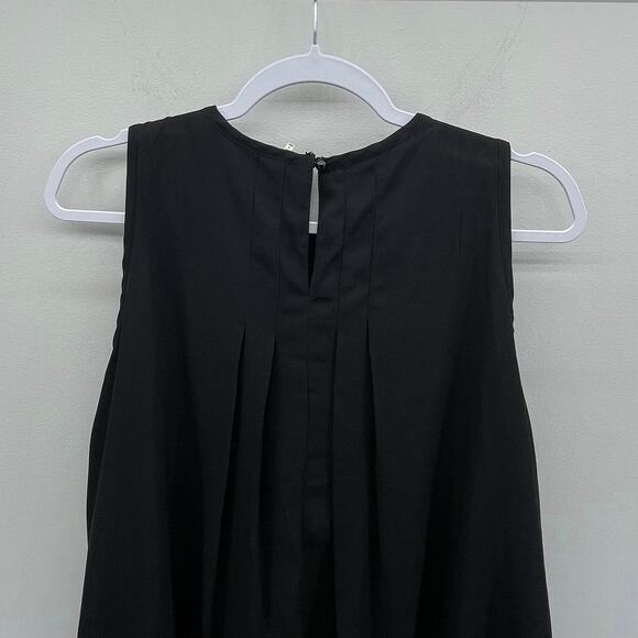 Nine 1 Eight Multicolor Embroidered Black Flowly Sleeveless Blouse‎ Style 12002M - Picture 4 of 7